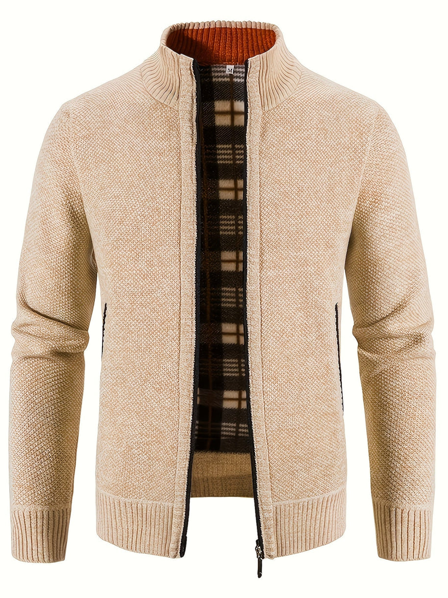 WW | Zip Up Stehkragen Strickjacke