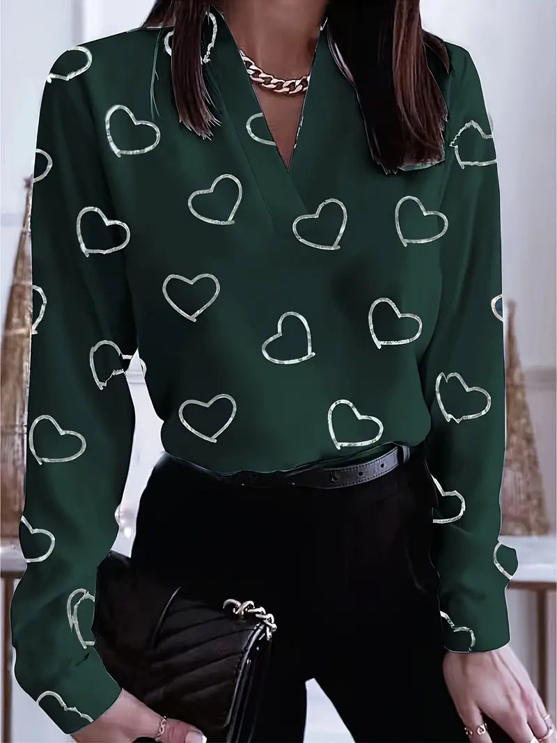 WW | Vielseitiges Garderobenelement Romantische Eleganz Bluse mit Herzausschnitt
