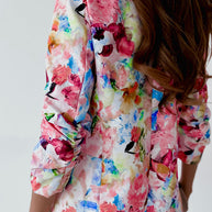 WW | Freie und Echte Florale Revers Freizeitanzug Blazer