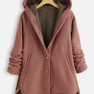 WW | Karierter Wollmantel mit Kapuze