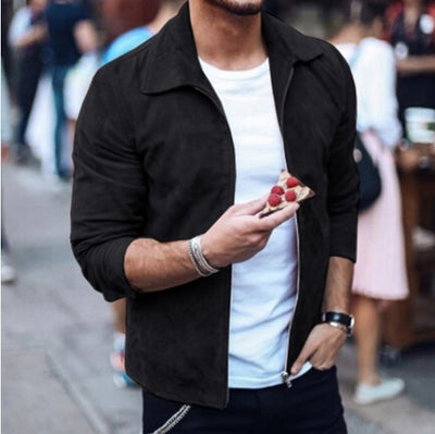 WW | Herrenjacke Mit Schalkragen Und Reißverschluss Stilvolles Aussehen