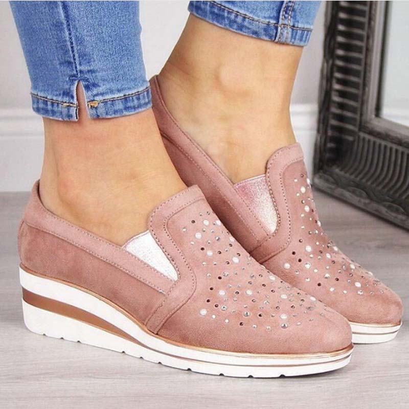 WW | Luxus Wedge Sneakers Mit Strass Details Für Damen