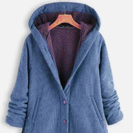 WW | Karierter Wollmantel mit Kapuze