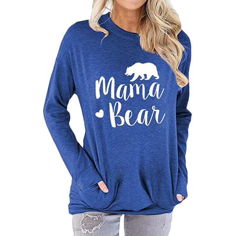 WW | Rundhals Mama Bear Gedruckter Pullover