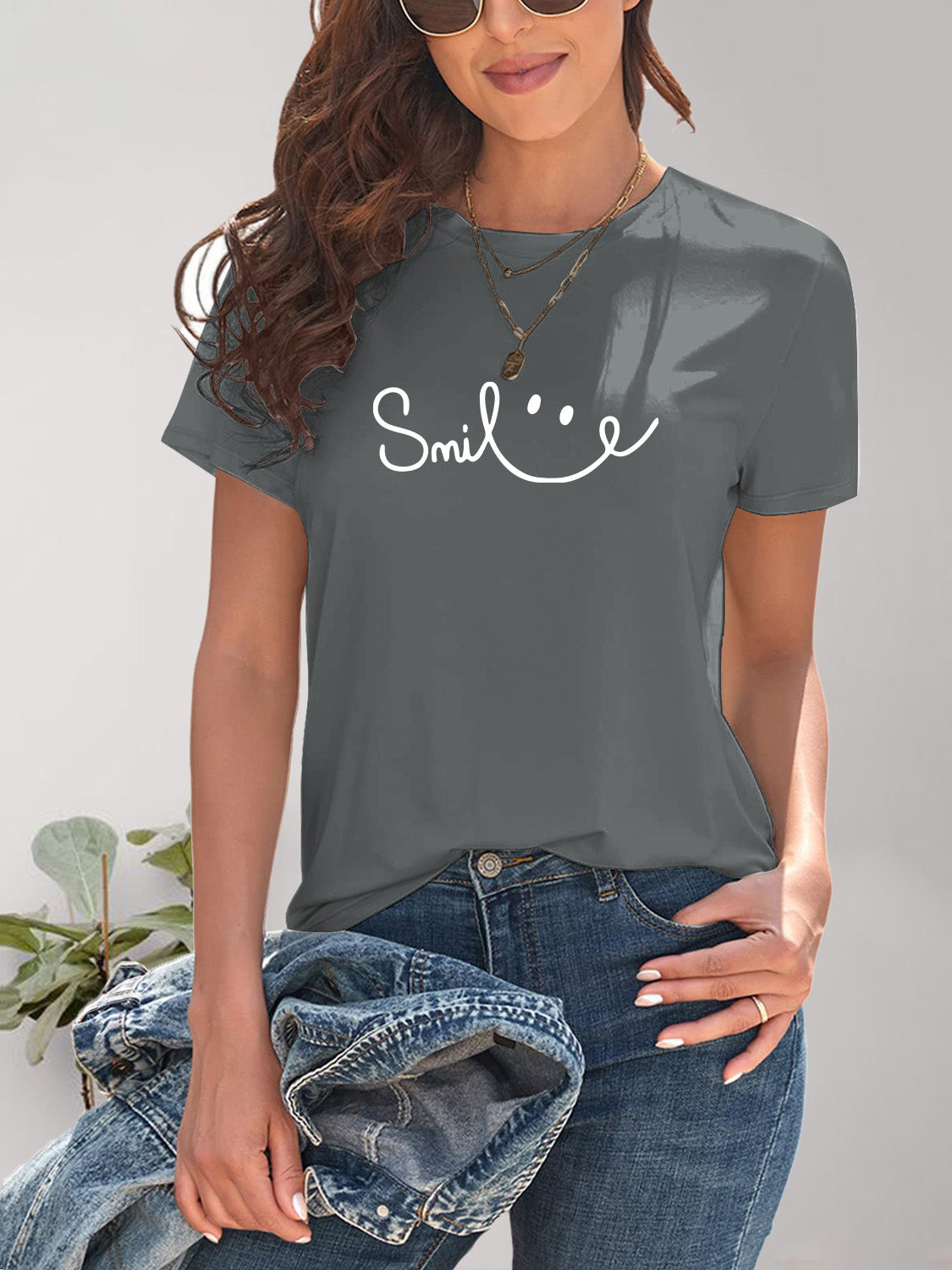 WW | Smile Rundhals Kurzarm T-Shirt
