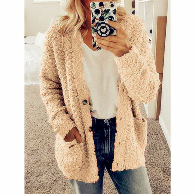 WW | Damenmode Lässiger Pulloverjacke Übergröße Shirt Rosa Farbe Jacken