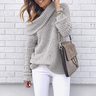 Damen Strickpullover mit schulterfreiem Design und strukturiertem Muster WW