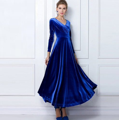 W&W Mode | Glamorous Chic Kleid mit verdicktem V-Ausschnitt