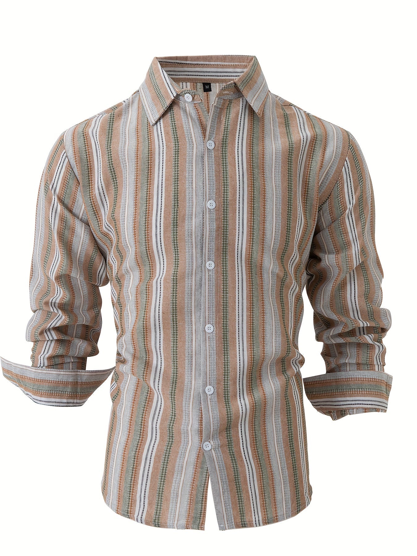 WW | Gestreiftes Baumwoll Leinen Herrenhemd für entspannte Looks