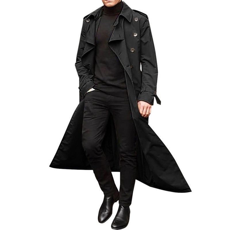 Herren Trenchcoat mit doppelter Knopfleiste und urbanem Design WW