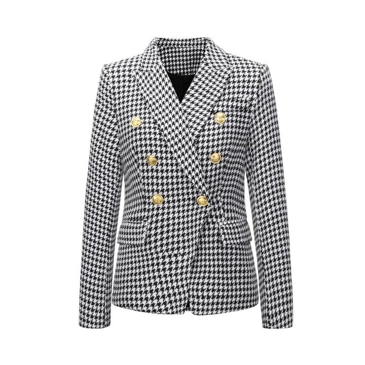 Damen Blazer im doppelten Knopfdesign mit goldenen Akzenten W&W Mode