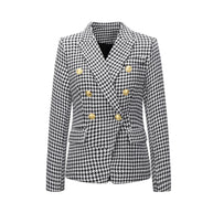 Damen Blazer im doppelten Knopfdesign mit goldenen Akzenten WW