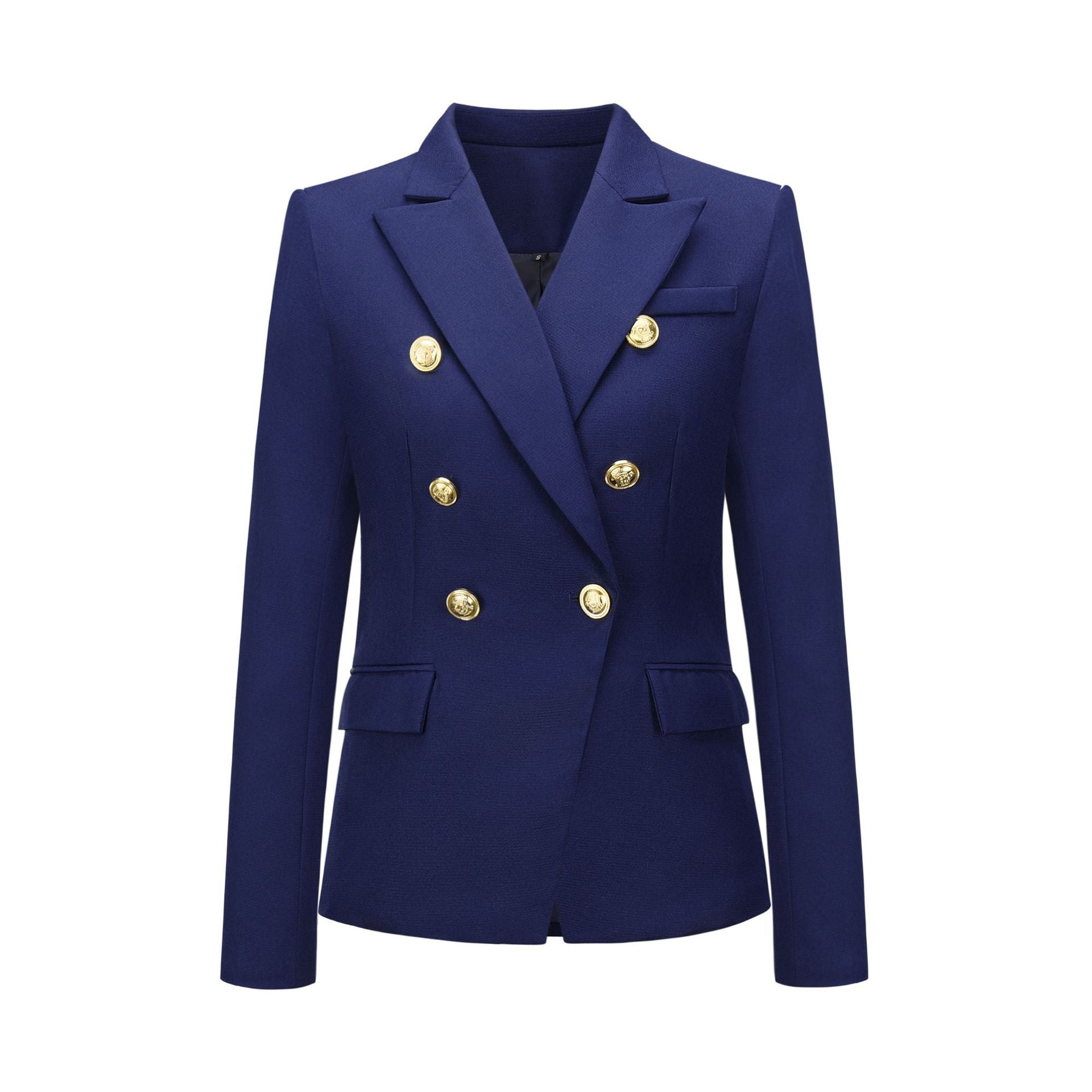 Damen Blazer im doppelten Knopfdesign mit goldenen Akzenten WW