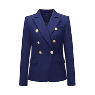 Damen Blazer im doppelten Knopfdesign mit goldenen Akzenten WW