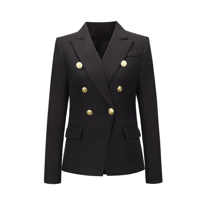 Damen Blazer im doppelten Knopfdesign mit goldenen Akzenten W&W Mode