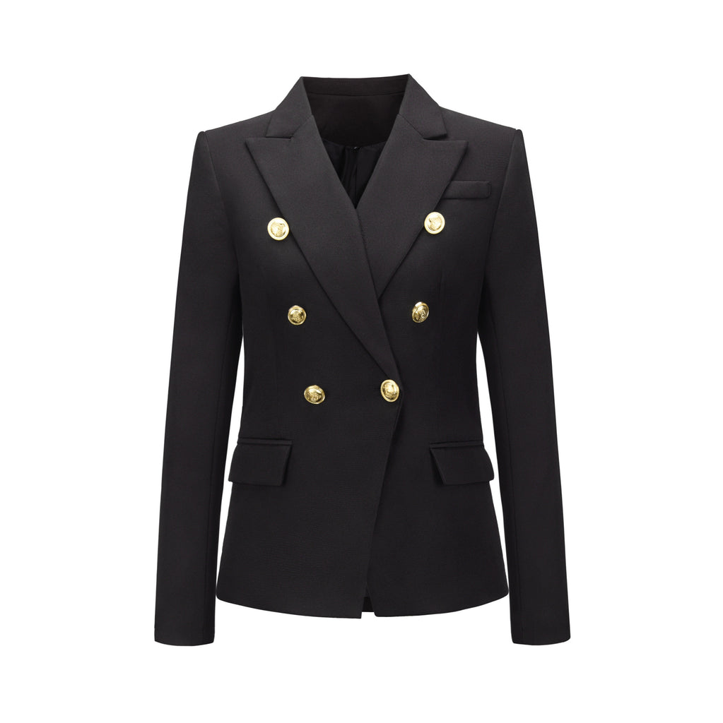 Damen Blazer im doppelten Knopfdesign mit goldenen Akzenten WW