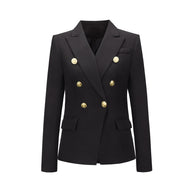 Damen Blazer im doppelten Knopfdesign mit goldenen Akzenten WW