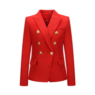Damen Blazer im doppelten Knopfdesign mit goldenen Akzenten WW