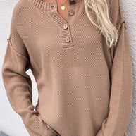 WW Solid Color Übergrößen V-Ausschnitt Pullover