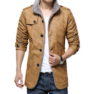 WW | herren lederjacke mit fleecefutter