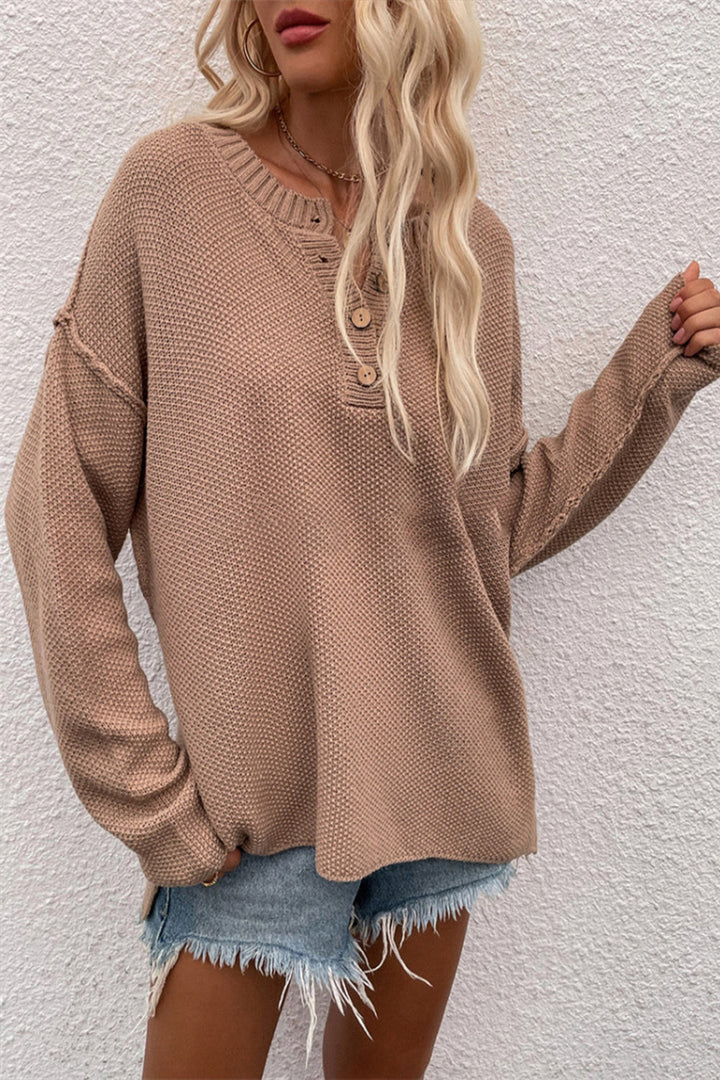 W&W Mode Solid Color Übergrößen V-Ausschnitt Pullover