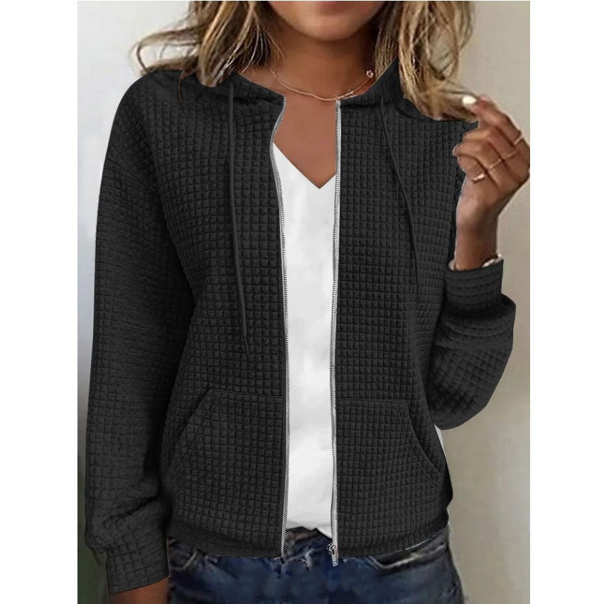 WW | Lässige Jacke Mit Tasche in Uni Farbe