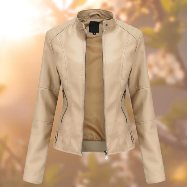 WW | Bequemes Lederjacke Mit Vollem Ärmel