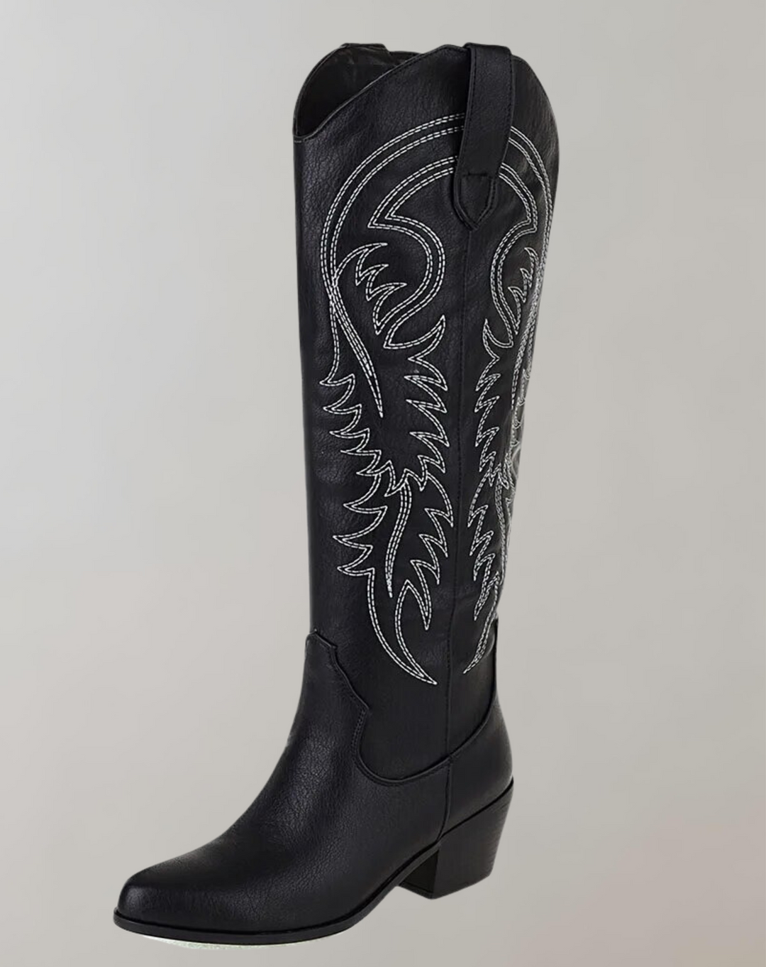 W&W Mode | Bestickte Kniehohe Westernstiefel