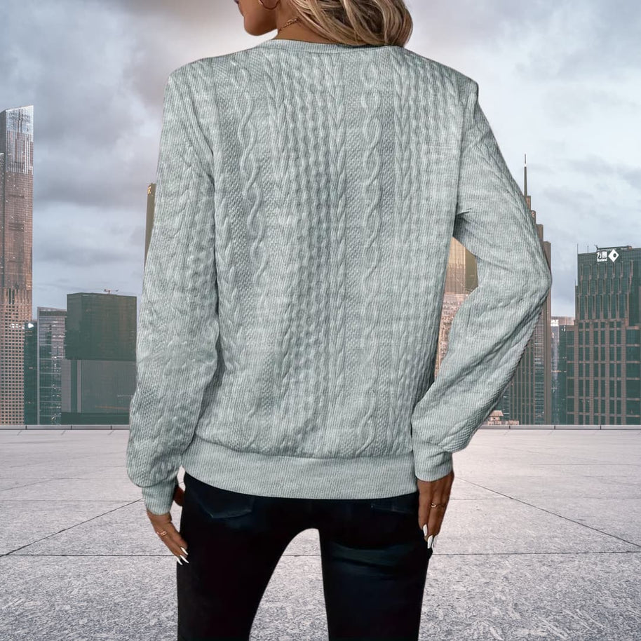 WW | Strickpullover mit halbem Reißverschluss Damen