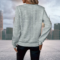 WW | Strickpullover mit halbem Reißverschluss Damen
