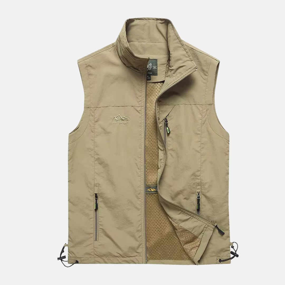 W&W Mode | Leichte Multifunktionsweste mit Taschen für Herren für den Outdoor-Einsatz