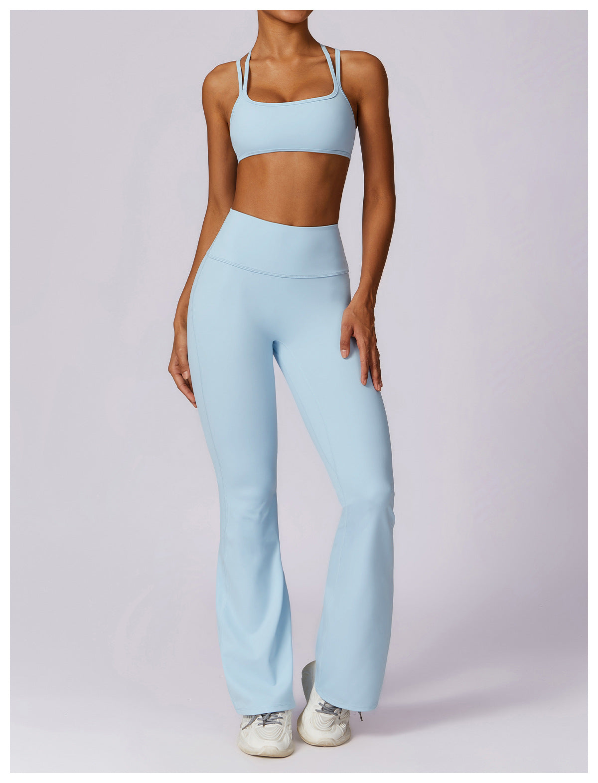 WW | Stylische Fitness Hohe Taille Flare Yoga-Hose