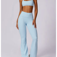 WW | Stylische Fitness Hohe Taille Flare Yoga-Hose