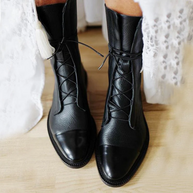 WW | Elegante Lederstiefel Mit Absatz