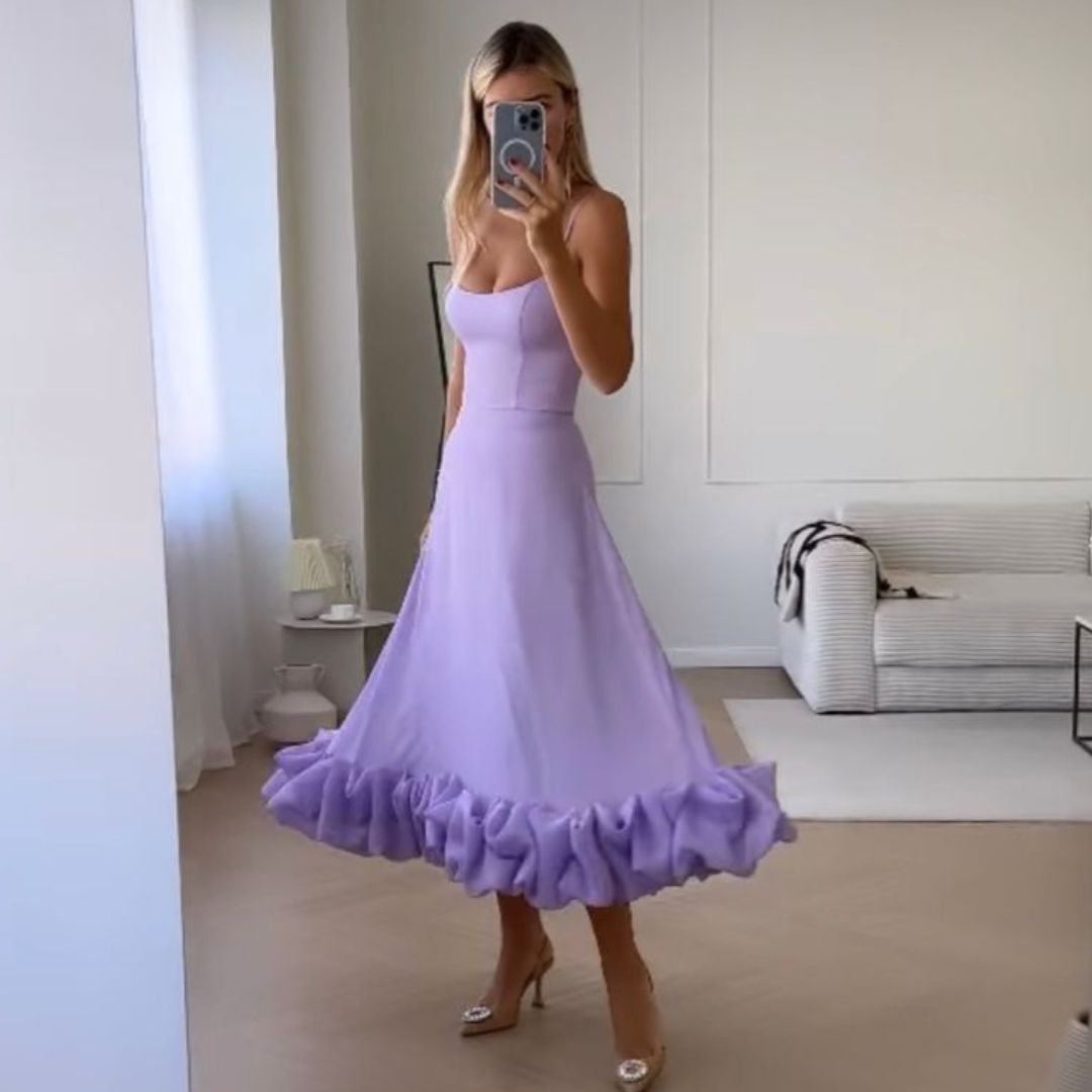 W&W Mode | Volant-Bustier-Midikleid