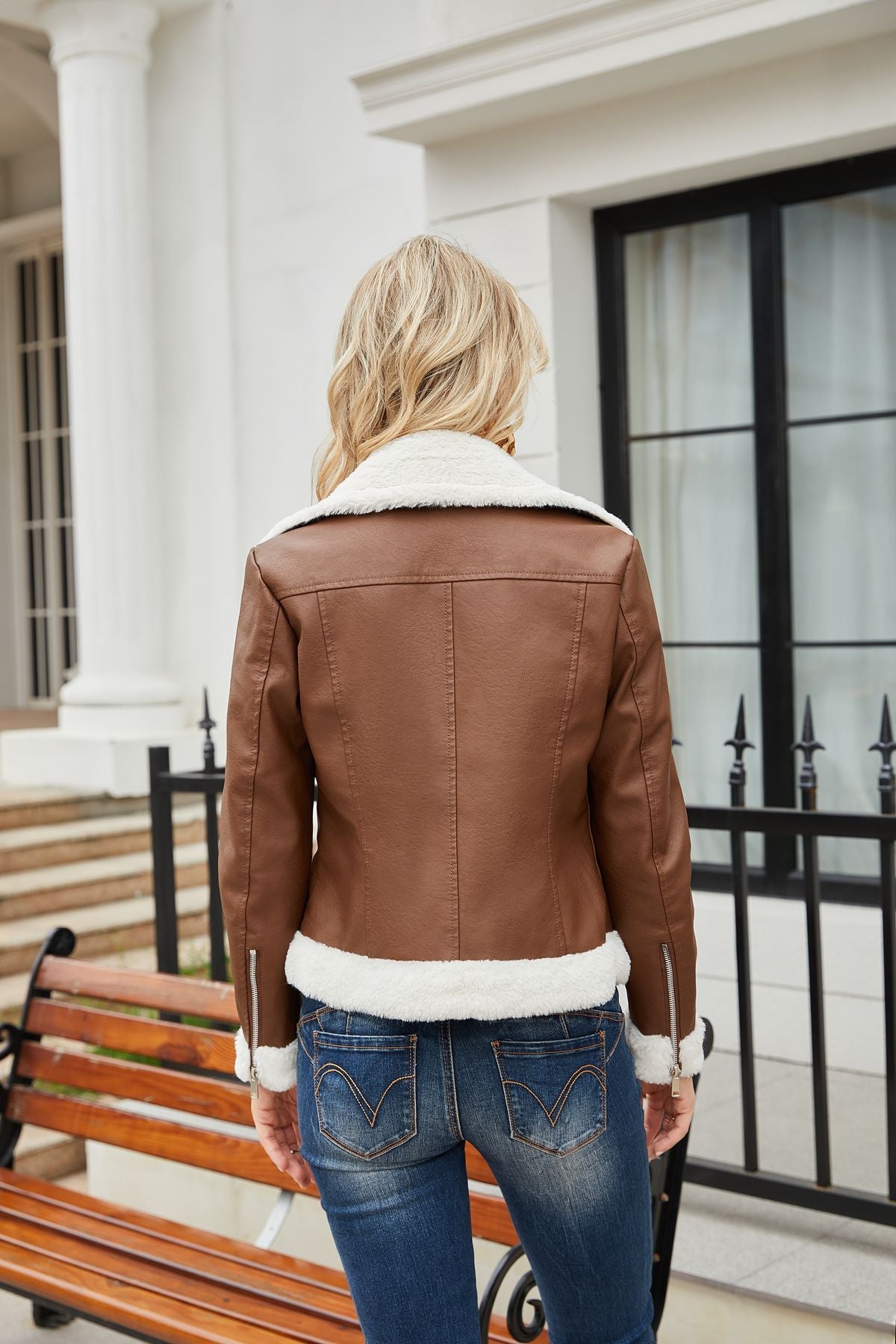 WW | Winterlederjacke mit Fleece-Futter