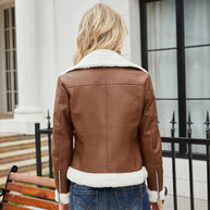 WW | Winterlederjacke mit Fleece-Futter
