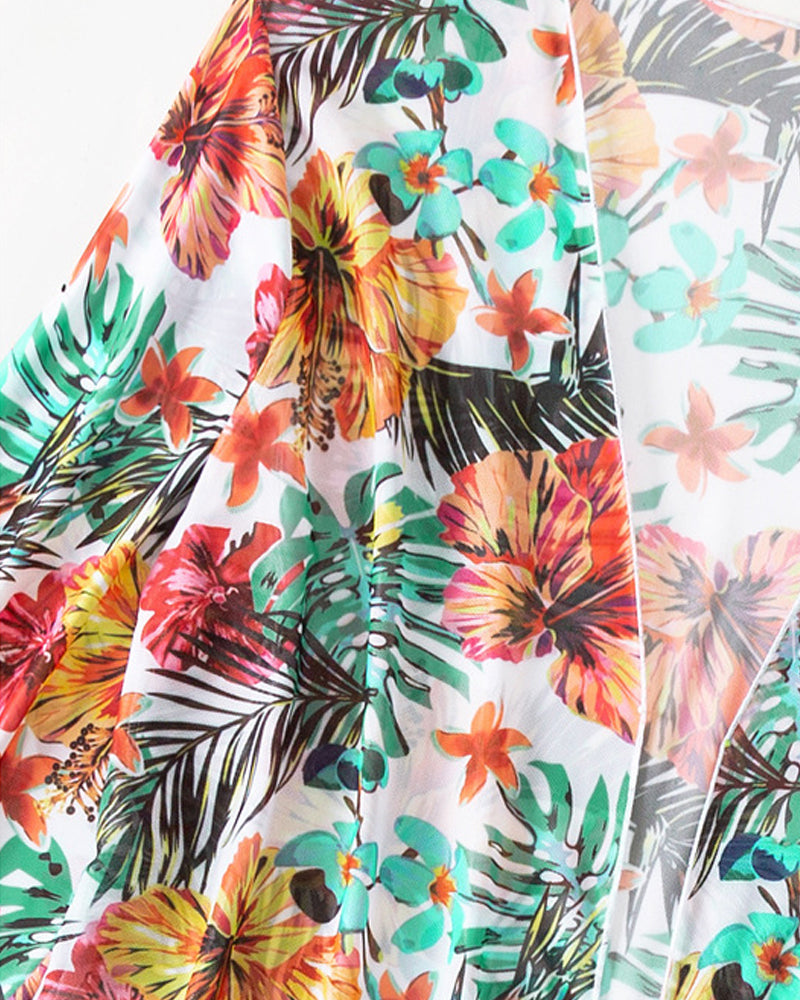 W&W Mode | Dreiteiliges Bikini-Set mit Blumen