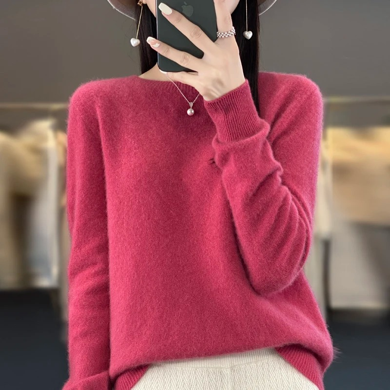 W&W Mode | Cashmere Pullover Damen Stilvoller Rundhals, Weich & Komfortabel
