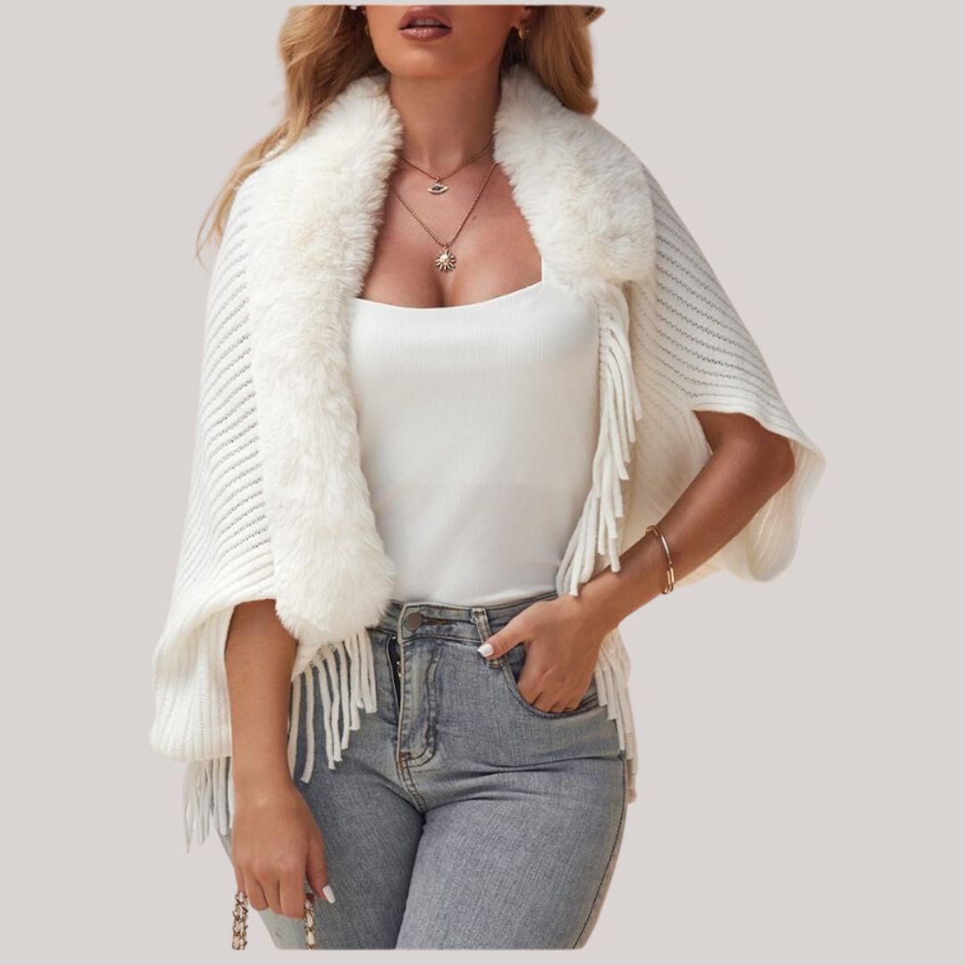 WW | Kragen Schal Poncho Strickjacke