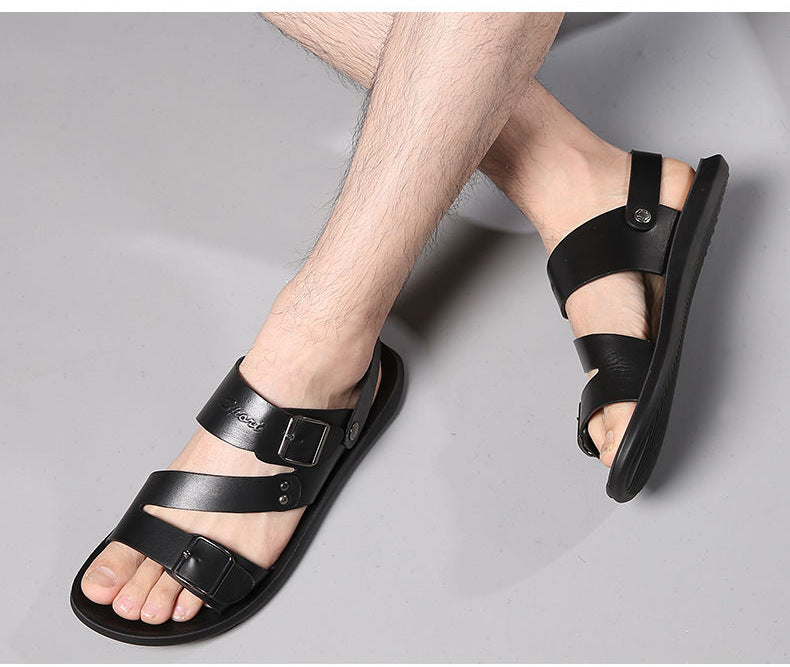 WW | Sandalen Aus Spaltleder Mit Schnalle