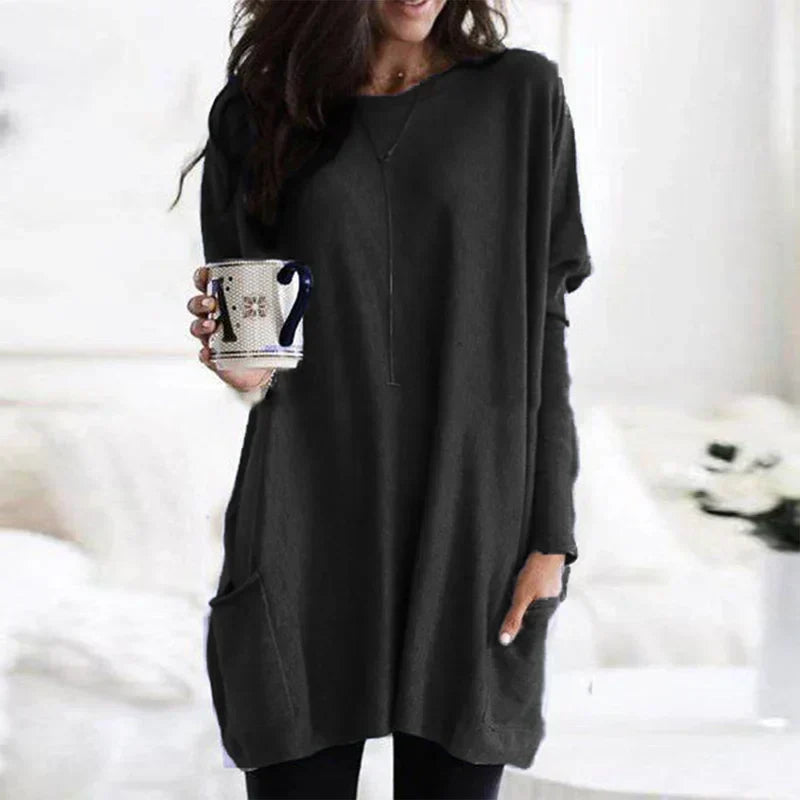W&W Mode - Damen Oversized-Tunika Pullover für entspannten Komfort