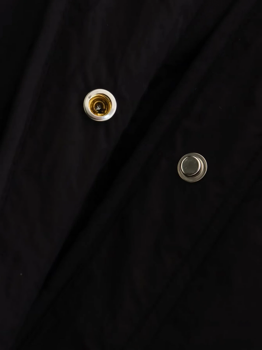 WW | Gepolsterte Jacke Damen, Leichtes Übergröße Modell Mit Taschen, Knopfverschluss