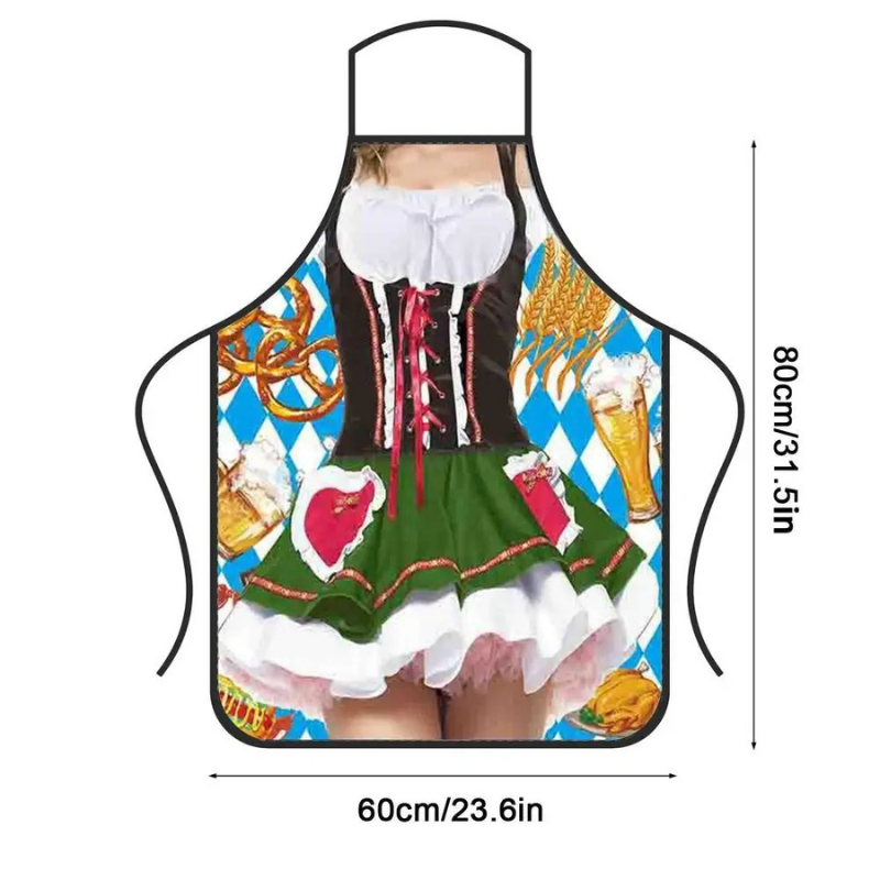 WW | Damen Schürze mit Traditionellem Druck