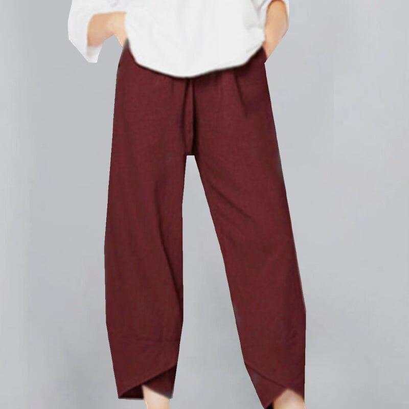 WW | Damenhose Leichte Baumwoll Und Leinen Damen Sommer Komfort