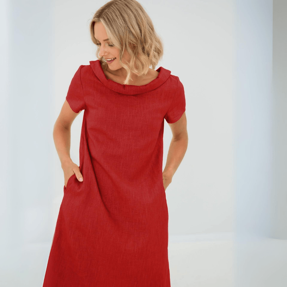 W&W Mode | Lässiges Leinenkleid Für Damen