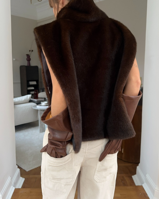 WW | Pelz Rollkragenweste - Damen - Weich und Elegant mit Luxuriösem Aussehen