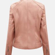 WW | Damen Lederjacke ohne Kapuze - Stilvolle Bikerjacke