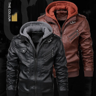 WW | Lederjacke Herren Mit Reißverschluss, Klassische Jacke Aus Echtleder