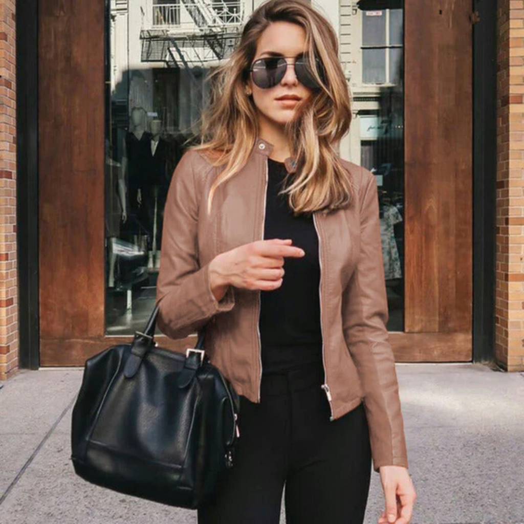 WW | Elegante Leder Damenjacke